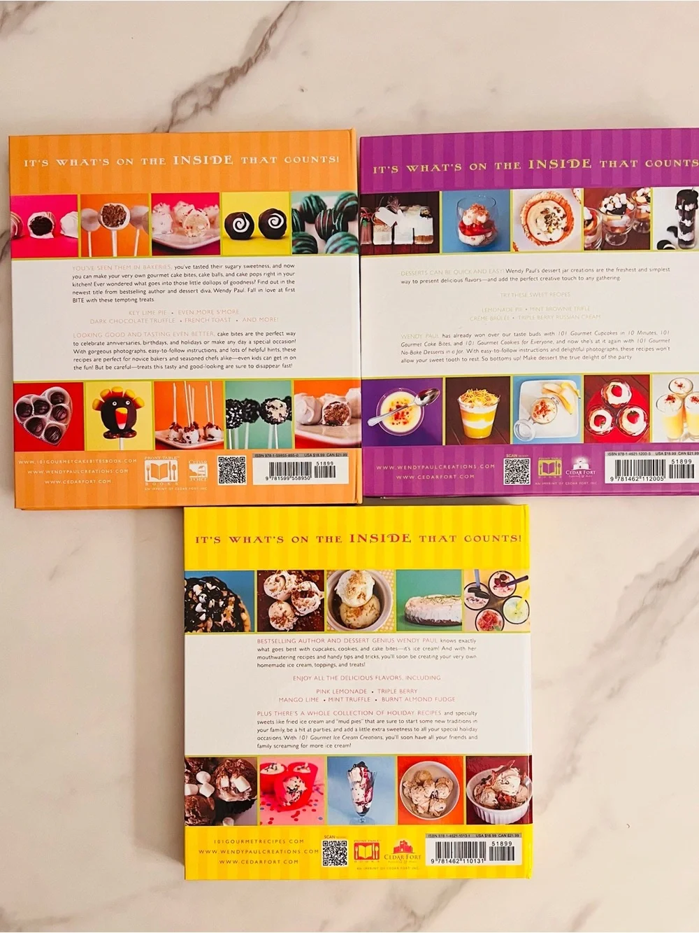 101 Gourmet Cookbook Set - cake bites, desserts, ice cream